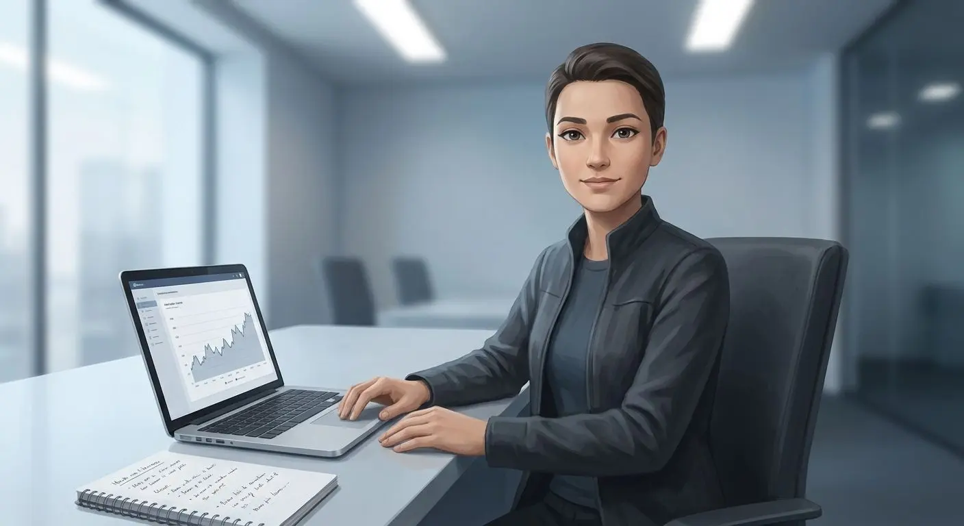 Neutraler Experten-Avatar in redaktionellem Umfeld