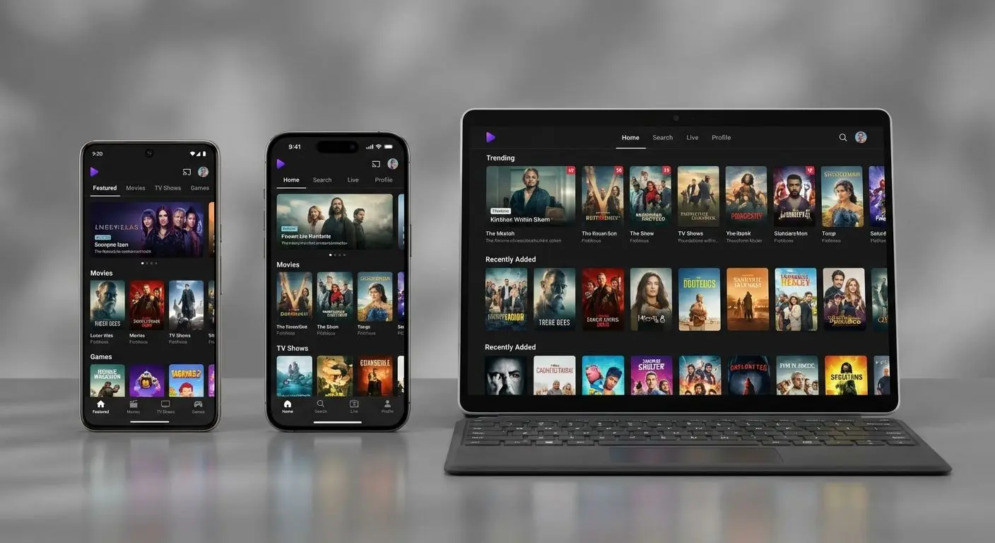 Android, iPhone und Tablet mit mobiler PlayOJO-Oberfläche