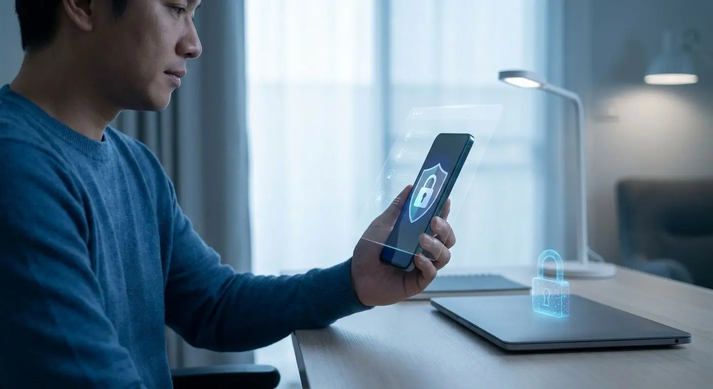 Symbolbild für Sicherheit und Spielkontrolle auf dem Smartphone